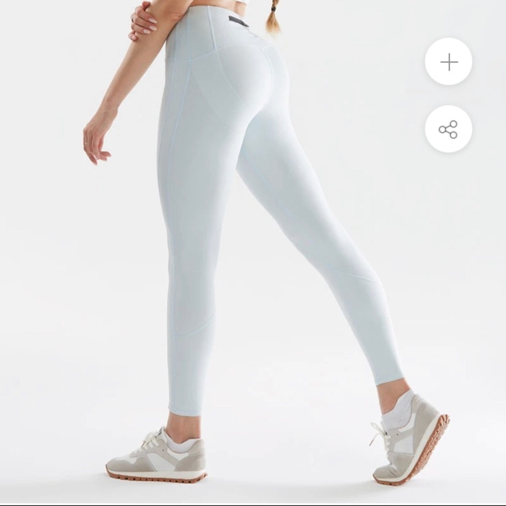 Grey Butt Lift Contour Leggings L - Picture 3 of 6